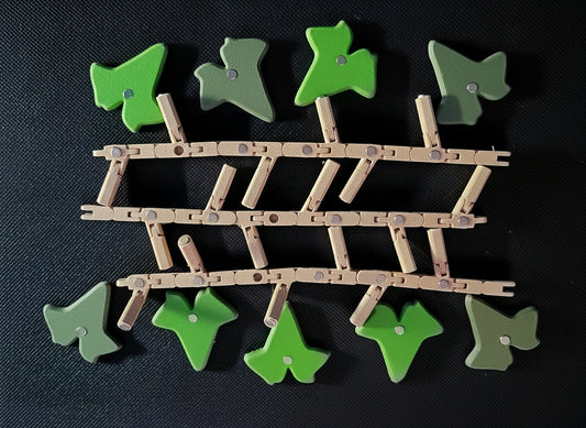 Magnetic Vines with Leaves