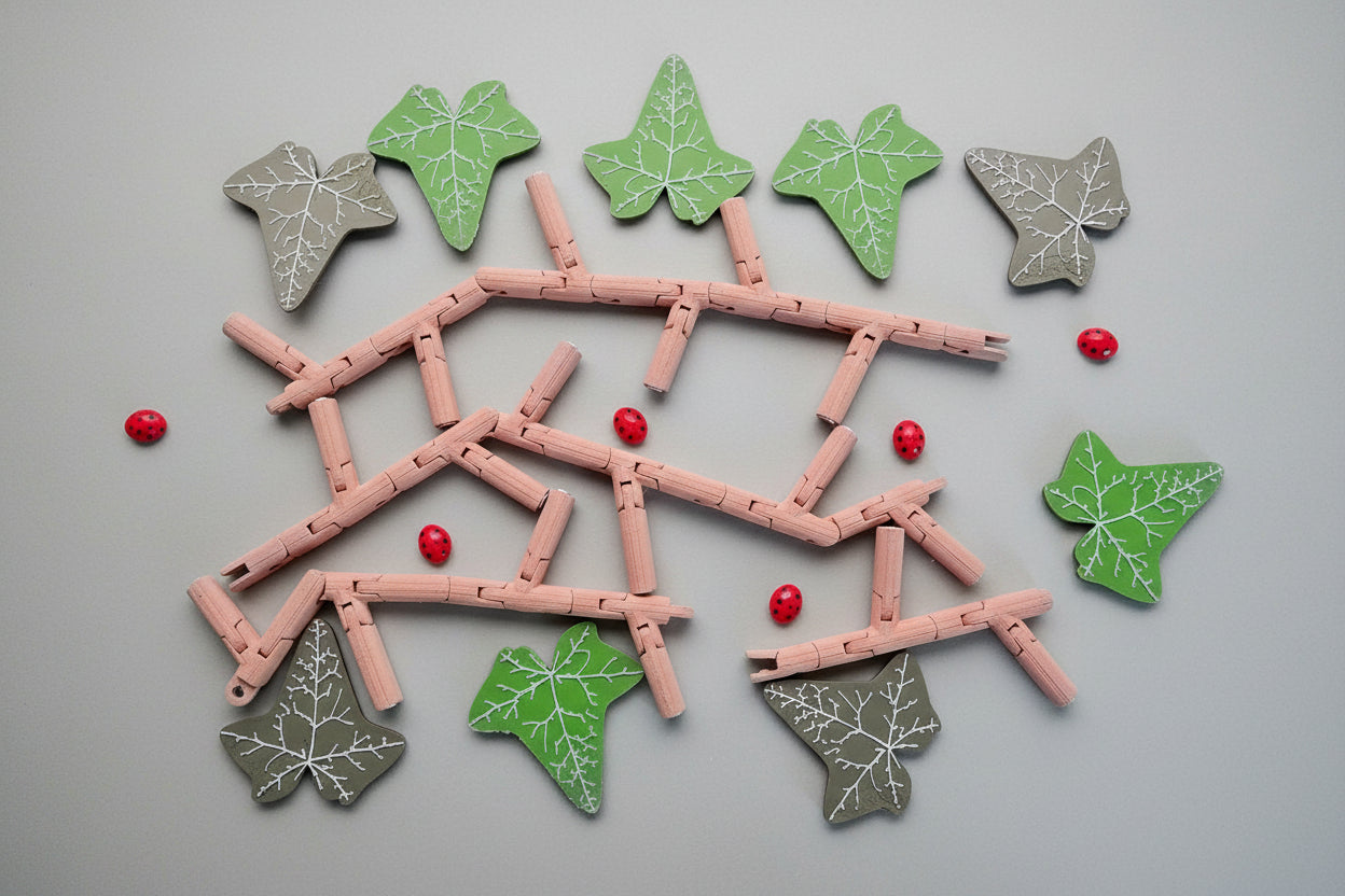 Magnetic Vines with Leaves