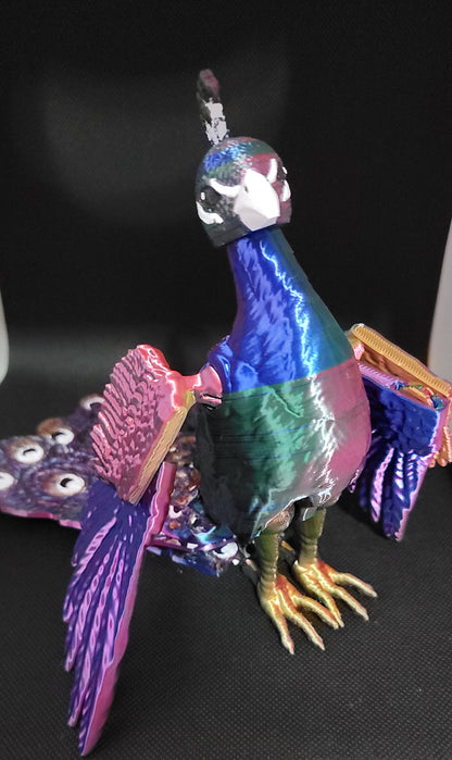 Articulated Peacock 3d printed