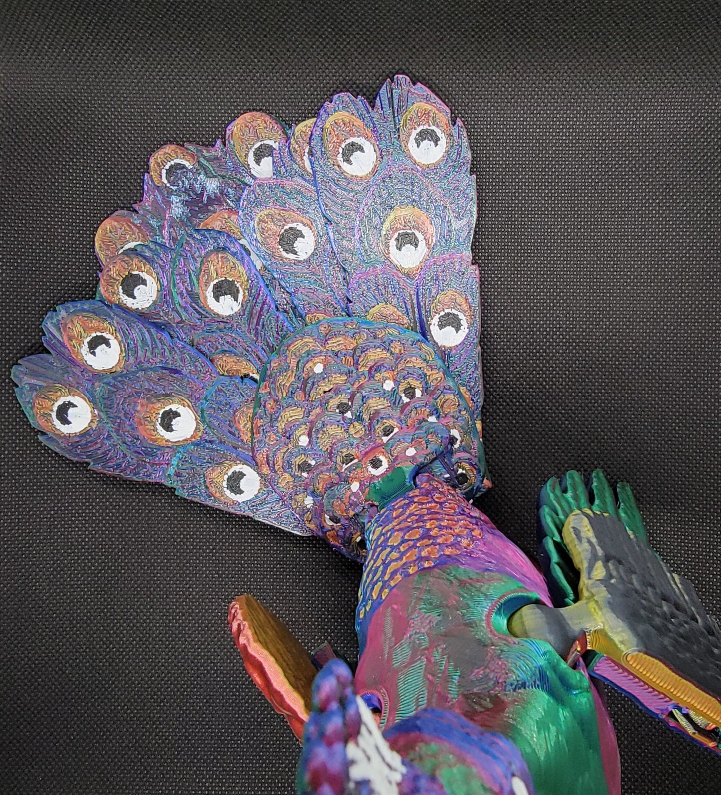 Articulated Peacock 3d printed