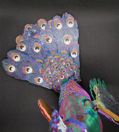 Articulated Peacock 3d printed