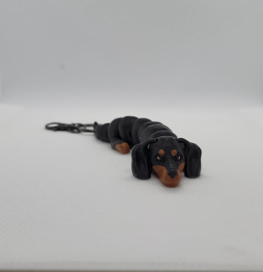Articulated Dachshund keychain