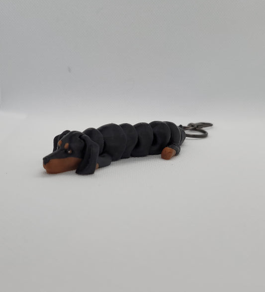 Articulated Dachshund keychain